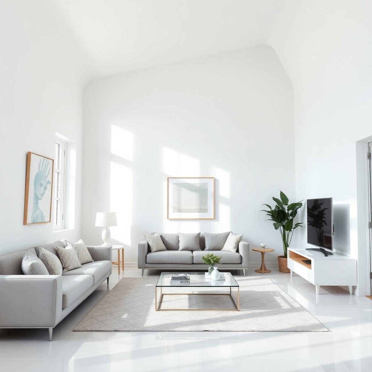 Spotless modern living room cleaned by Nova